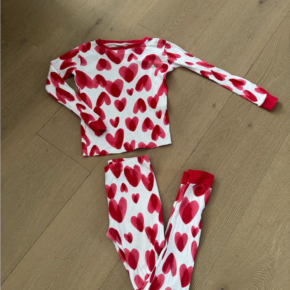 Worn once heart pjs